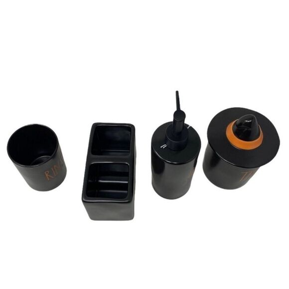 Rae Dunn Halloween Bathroom Set Hocus Pocus Things Rinse Soap Witch Hat - Picture 3 of 4